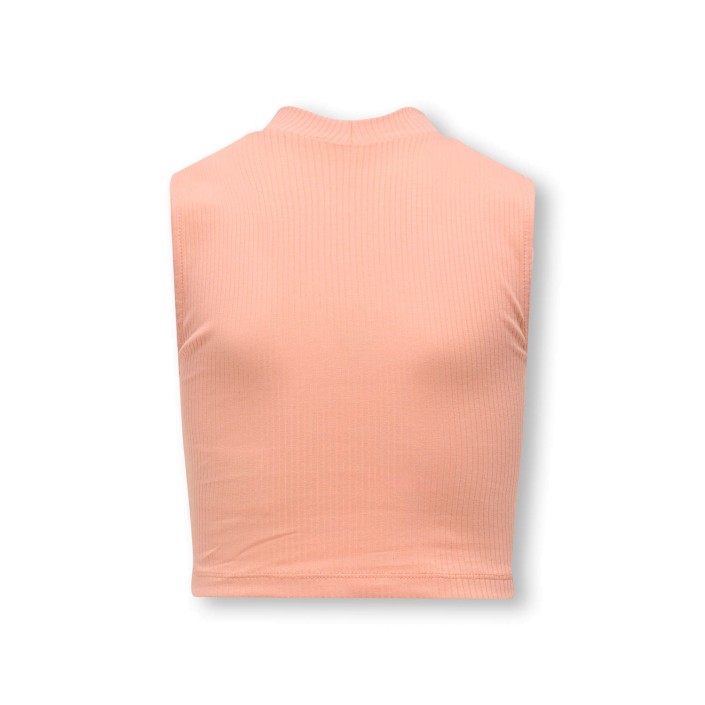 Only KOGLINEA LIFE TEXT S/L SHORT TOP CS: Salmon/Feeling Peachy | Freewear KOGLINEA LIFE TEXT S/L SHORT TOP CS: - www.freewear.nl - Freewear