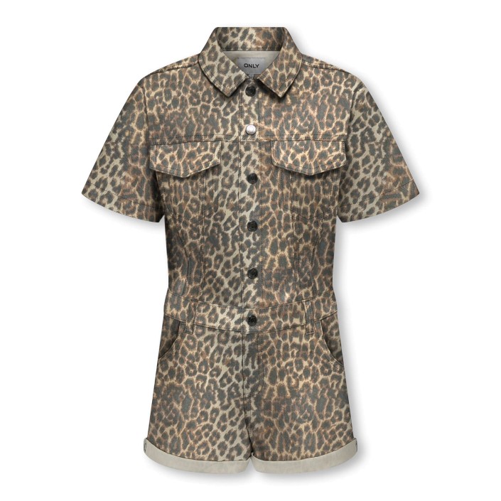 Only KOGNAOMI-CASTEL WASH AOP PLAYSUIT C: Toasted Coconut/Leo Washed | Freewear KOGNAOMI-CASTEL WASH AOP PLAYSUIT C: - www.freewear.nl - Freewear