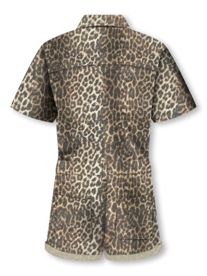 Only KOGNAOMI-CASTEL WASH AOP PLAYSUIT C: Toasted Coconut/Leo Washed | Freewear KOGNAOMI-CASTEL WASH AOP PLAYSUIT C: - www.freewear.nl - Freewear