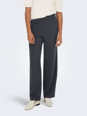 Only ONLRINA LIFE BUTTON PANT JRS NOOS Blue Graphite/Horn buttons | Freewear ONLRINA LIFE BUTTON PANT JRS NOOS - www.freewear.nl - Freewear