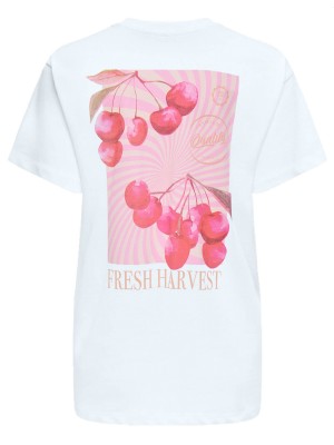 Only ONLVIVVI LIFE S/S LOVELY TOP CS JRS Bright White/Harvest | Freewear ONLVIVVI LIFE S/S LOVELY TOP CS JRS - www.freewear.nl - Freewear