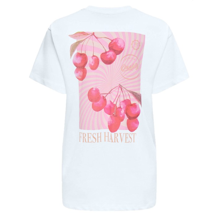 Only ONLVIVVI LIFE S/S LOVELY TOP CS JRS Bright White/Harvest | Freewear ONLVIVVI LIFE S/S LOVELY TOP CS JRS - www.freewear.nl - Freewear