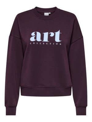 Only ONLBEST L/S PRINT CREW NECK SWT Winetasting/Art | Freewear ONLBEST L/S PRINT CREW NECK SWT - www.freewear.nl - Freewear