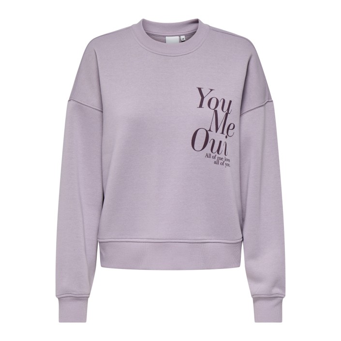 Only ONLBEST L/S PRINT CREW NECK SWT Nirvana/You me | Freewear ONLBEST L/S PRINT CREW NECK SWT - www.freewear.nl - Freewear