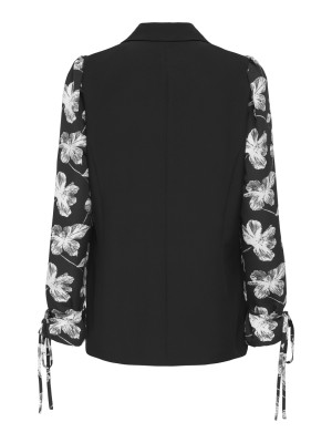 Only ONLMELLIE LIFE L/S MIX BLAZER TLR C: Black/FLOWER SLEEVS | Freewear ONLMELLIE LIFE L/S MIX BLAZER TLR C: - www.freewear.nl - Freewear