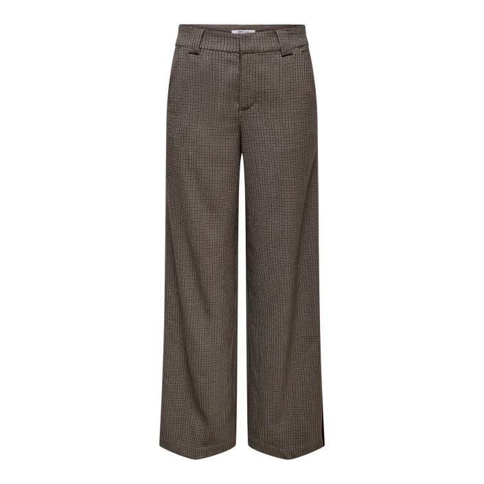 Only ONLALVIA LIFE MW WIDE PANEL PANT TL: Toasted Coconut/CHECKS & DARK BL | Freewear ONLALVIA LIFE MW WIDE PANEL PANT TL: - www.freewear.nl - Freewear
