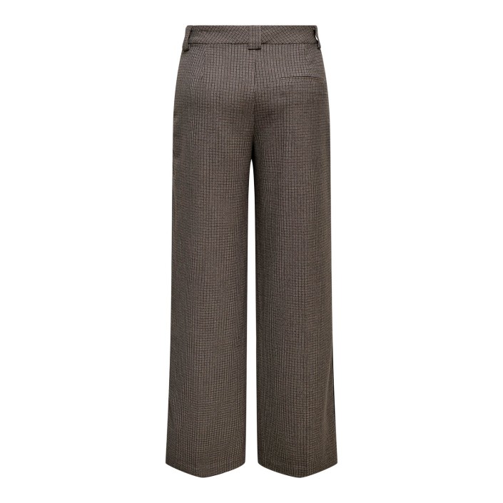 Only ONLALVIA LIFE MW WIDE PANEL PANT TL: Toasted Coconut/CHECKS & DARK BL | Freewear ONLALVIA LIFE MW WIDE PANEL PANT TL: - www.freewear.nl - Freewear