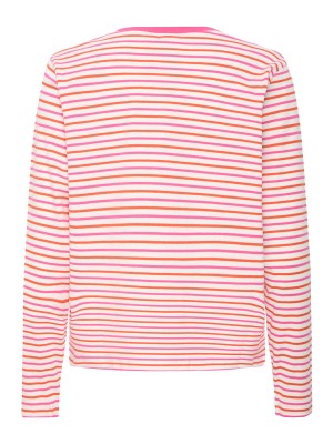 ICHI IHMIRA LOOSE LS3:T-Shirts Cloud Dancer w. Pink Yarrow | Freewear IHMIRA LOOSE LS3:T-Shirts - www.freewear.nl - Freewear