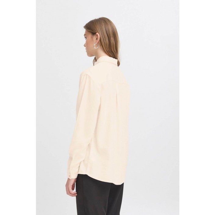 ICHI IHLINNO SH:Shirts/Blouse Natural Ecru | Freewear IHLINNO SH:Shirts/Blouse - www.freewear.nl - Freewear