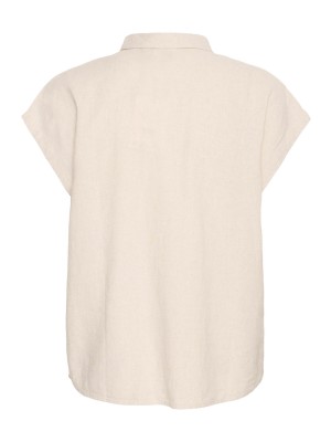 ICHI IHLINNO SH3:Shirts/Blouse Natural Ecru | Freewear IHLINNO SH3:Shirts/Blouse - www.freewear.nl - Freewear
