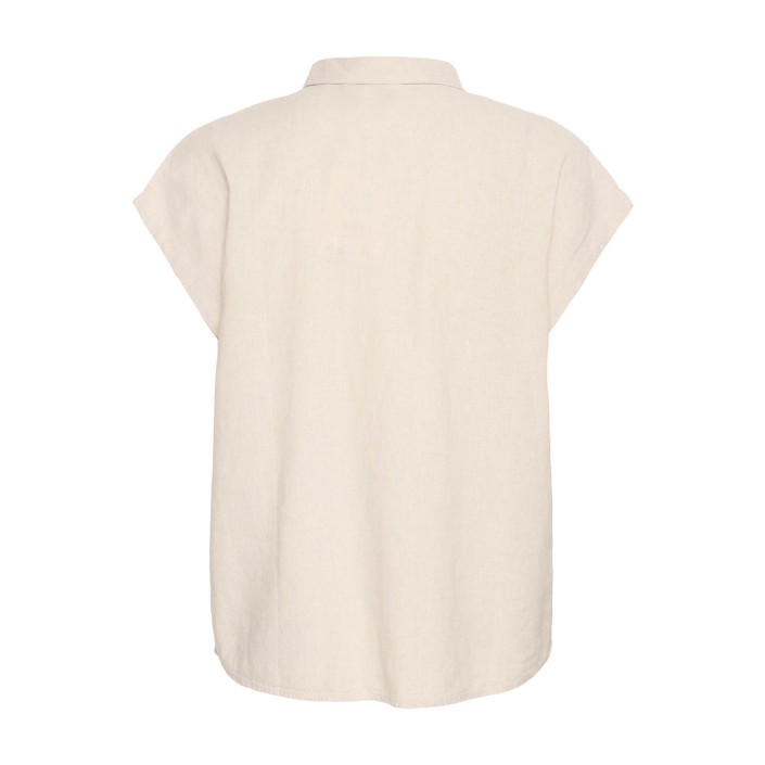 ICHI IHLINNO SH3:Shirts/Blouse Natural Ecru | Freewear IHLINNO SH3:Shirts/Blouse - www.freewear.nl - Freewear