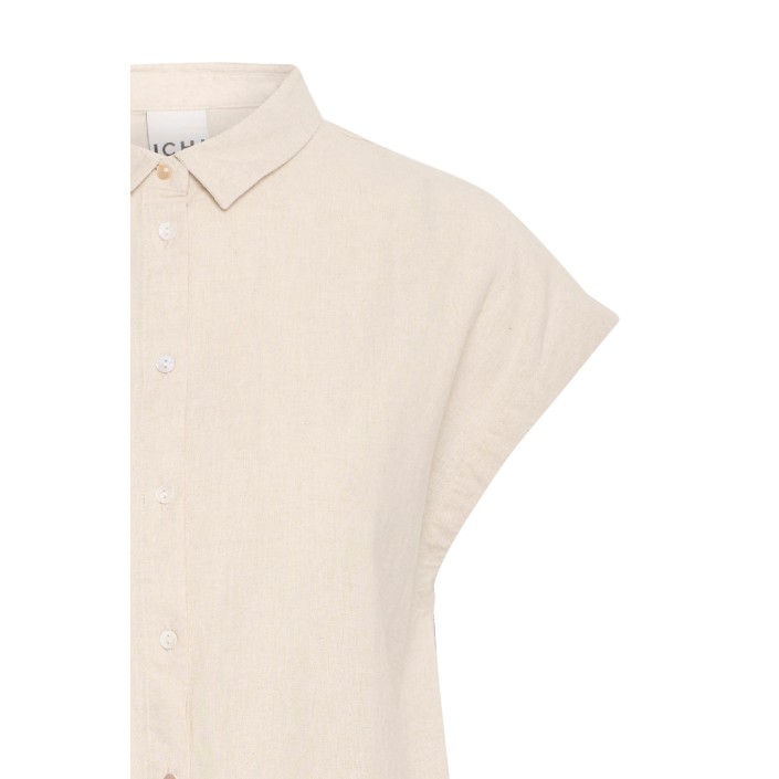 ICHI IHLINNO SH3:Shirts/Blouse Natural Ecru | Freewear IHLINNO SH3:Shirts/Blouse - www.freewear.nl - Freewear