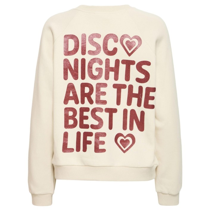 ICHI IHLELA SW5:Sweatshirt BIRCH COWHIDE GLITTER | Freewear IHLELA SW5:Sweatshirt - www.freewear.nl - Freewear