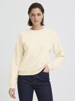 ICHI IHLELA SW5:Sweatshirt BIRCH COWHIDE GLITTER | Freewear IHLELA SW5:Sweatshirt - www.freewear.nl - Freewear