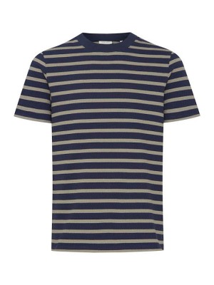 Casual Friday CFThor structured striped tee:T-Shir Vetiver | Freewear