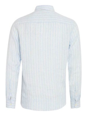 Casual Friday CFDALLAS LS BD striped linen:Shirts/ Chambray Blue | Freewear CFDALLAS LS BD striped linen:Shirts/ - www.freewear.nl - Freewear