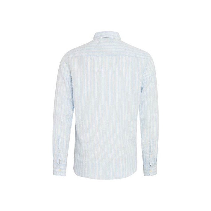 Casual Friday CFDALLAS LS BD striped linen:Shirts/ Chambray Blue | Freewear CFDALLAS LS BD striped linen:Shirts/ - www.freewear.nl - Freewear