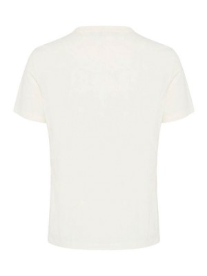 Casual Friday CFCARSON tee with embriodery:T-Shirt Peach Beige | Freewear CFCARSON tee with embriodery:T-Shirt - www.freewear.nl - Freewear