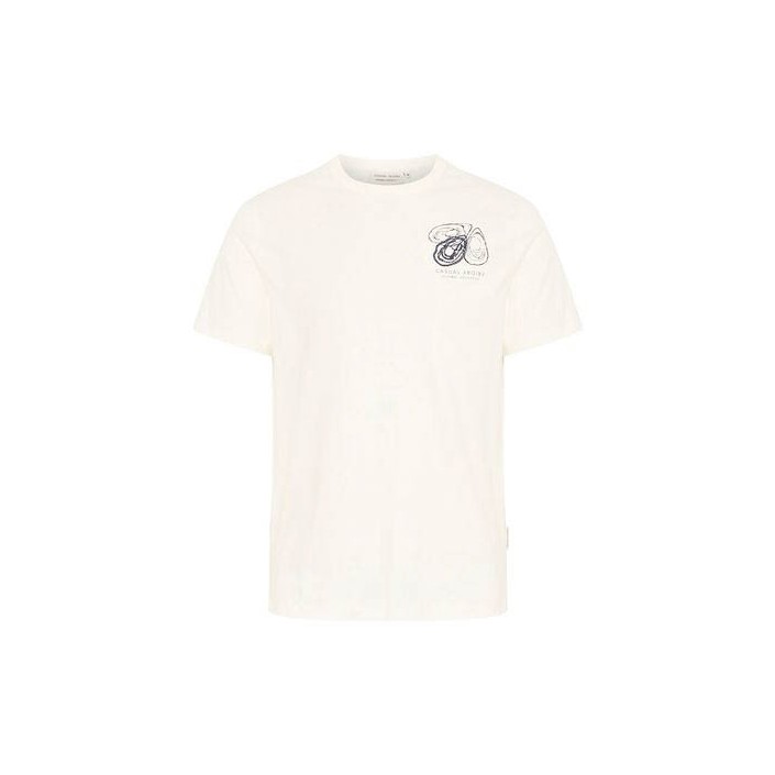 Casual Friday CFRYDER tee with chestprint:T-Shirts Cloud Dancer | Freewear CFRYDER tee with chestprint:T-Shirts - www.freewear.nl - Freewear