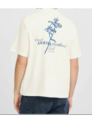 Casual Friday CFJAXSON tee with backprint:T-Shirts Cloud Dancer | Freewear CFJAXSON tee with backprint:T-Shirts - www.freewear.nl - Freewear