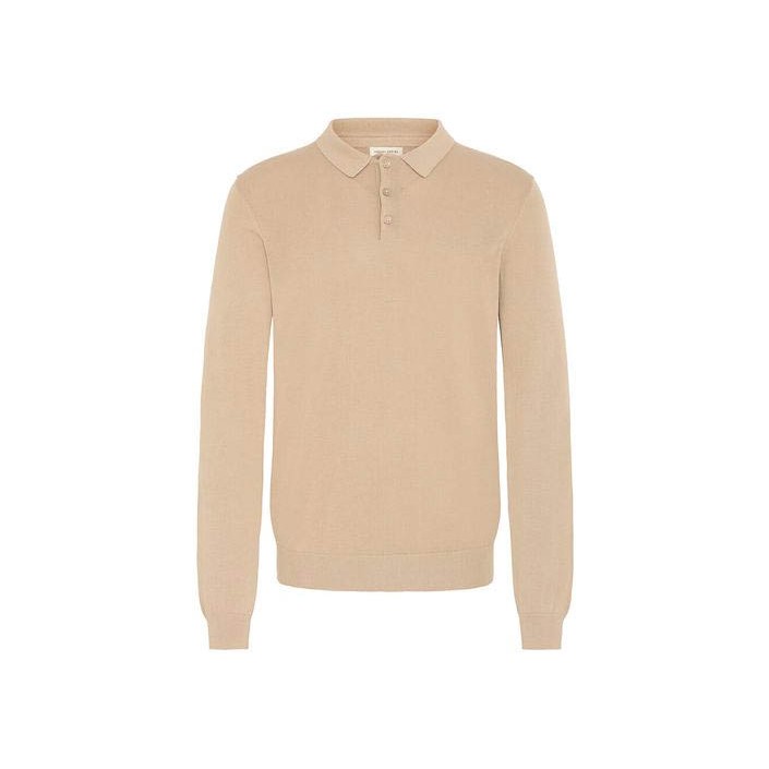 Casual Friday CFOSVALD fine knitted polo knit:Knit Silver Mink | Freewear CFOSVALD fine knitted polo knit:Knit - www.freewear.nl - Freewear