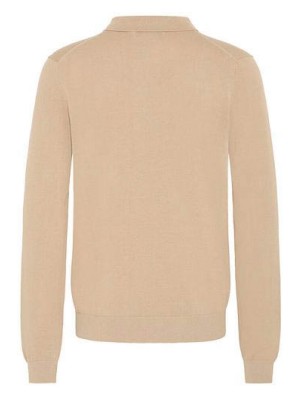 Casual Friday CFOSVALD fine knitted polo knit:Knit Silver Mink | Freewear CFOSVALD fine knitted polo knit:Knit - www.freewear.nl - Freewear