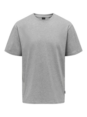 ONLY&SONS ONSFRED RLX SS TEE NOOS Light Grey Melange | Freewear ONSFRED RLX SS TEE NOOS - www.freewear.nl - Freewear