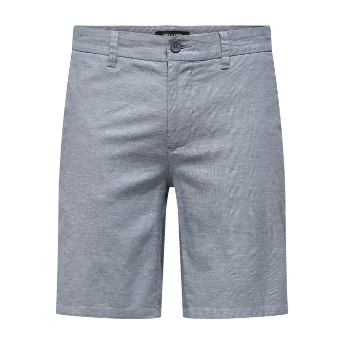 ONLY&SONS ONSMARK 0011 COTTON LINEN SHORTS NO: Flint Stone | Freewear ONSMARK 0011 COTTON LINEN SHORTS NO: - www.freewear.nl - Freewear