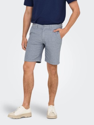 ONLY&SONS ONSMARK 0011 COTTON LINEN SHORTS NO: Flint Stone | Freewear ONSMARK 0011 COTTON LINEN SHORTS NO: - www.freewear.nl - Freewear