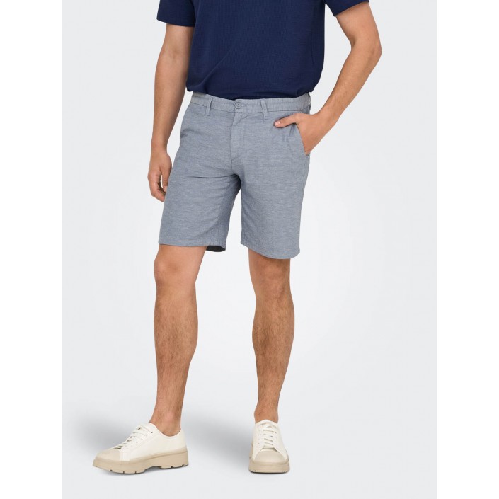 ONLY&SONS ONSMARK 0011 COTTON LINEN SHORTS NO: Flint Stone | Freewear ONSMARK 0011 COTTON LINEN SHORTS NO: - www.freewear.nl - Freewear