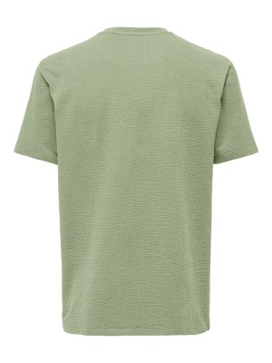 ONLY&SONS ONSKIAN LIFE REG SEERSUCKER SS TEE : Seagrass | Freewear ONSKIAN LIFE REG SEERSUCKER SS TEE : - www.freewear.nl - Freewear