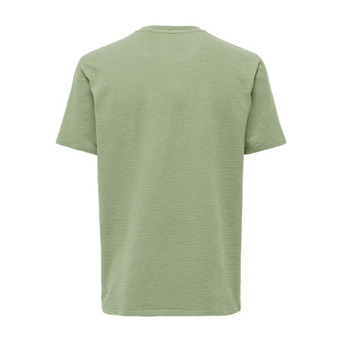 ONLY&SONS ONSKIAN LIFE REG SEERSUCKER SS TEE : Seagrass | Freewear ONSKIAN LIFE REG SEERSUCKER SS TEE : - www.freewear.nl - Freewear