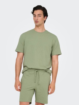 ONLY&SONS ONSKIAN LIFE REG SEERSUCKER SS TEE : Seagrass | Freewear ONSKIAN LIFE REG SEERSUCKER SS TEE : - www.freewear.nl - Freewear
