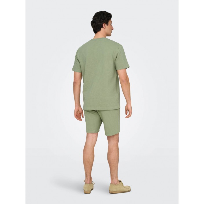 ONLY&SONS ONSKIAN LIFE REG SEERSUCKER SS TEE : Seagrass | Freewear ONSKIAN LIFE REG SEERSUCKER SS TEE : - www.freewear.nl - Freewear
