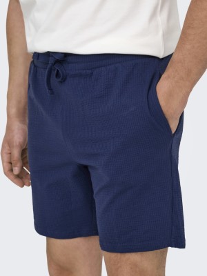 ONLY&SONS ONSKIAN LIFE REG SEERSUCKER SHORTS : Naval Academy | Freewear ONSKIAN LIFE REG SEERSUCKER SHORTS : - www.freewear.nl - Freewear