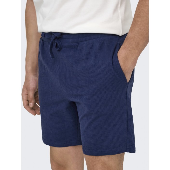 ONLY&SONS ONSKIAN LIFE REG SEERSUCKER SHORTS : Naval Academy | Freewear ONSKIAN LIFE REG SEERSUCKER SHORTS : - www.freewear.nl - Freewear