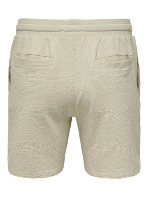 ONLY&SONS ONSKIAN LIFE REG SEERSUCKER SHORTS : Silver Lining | Freewear ONSKIAN LIFE REG SEERSUCKER SHORTS : - www.freewear.nl - Freewear