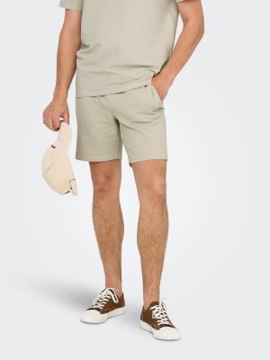 ONLY&SONS ONSKIAN LIFE REG SEERSUCKER SHORTS : Silver Lining | Freewear ONSKIAN LIFE REG SEERSUCKER SHORTS : - www.freewear.nl - Freewear