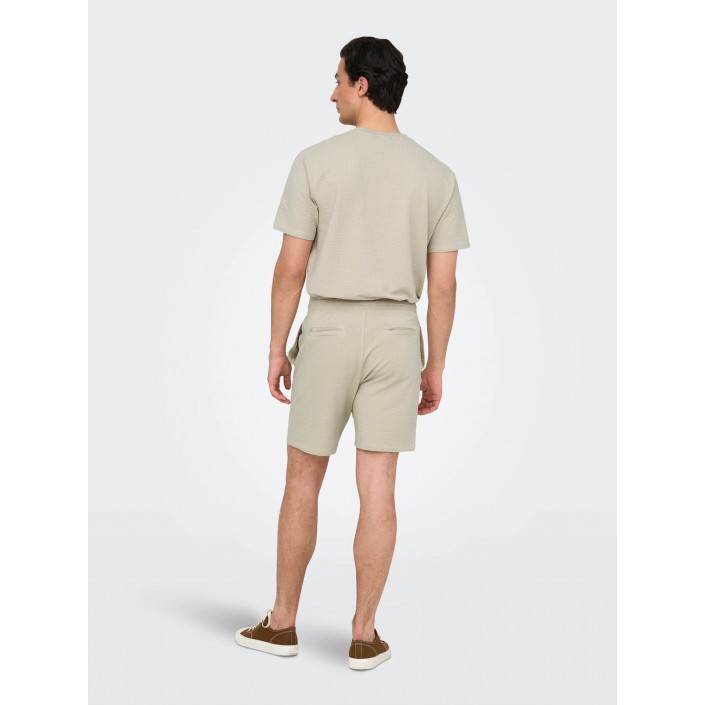 ONLY&SONS ONSKIAN LIFE REG SEERSUCKER SHORTS : Silver Lining | Freewear ONSKIAN LIFE REG SEERSUCKER SHORTS : - www.freewear.nl - Freewear