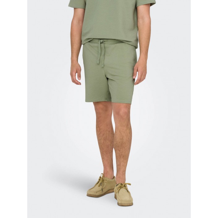 ONLY&SONS ONSKIAN LIFE REG SEERSUCKER SHORTS : Seagrass | Freewear ONSKIAN LIFE REG SEERSUCKER SHORTS : - www.freewear.nl - Freewear