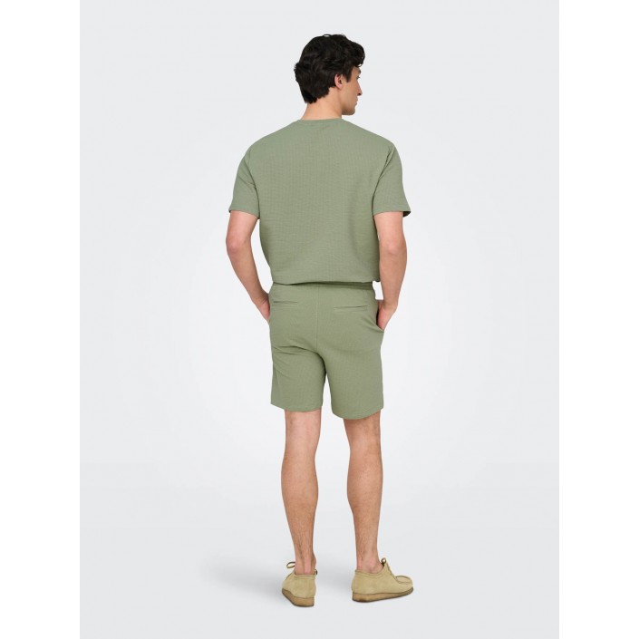 ONLY&SONS ONSKIAN LIFE REG SEERSUCKER SHORTS : Seagrass | Freewear ONSKIAN LIFE REG SEERSUCKER SHORTS : - www.freewear.nl - Freewear