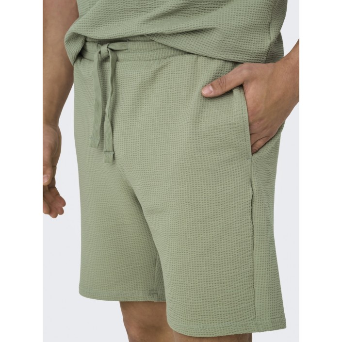 ONLY&SONS ONSKIAN LIFE REG SEERSUCKER SHORTS : Seagrass | Freewear ONSKIAN LIFE REG SEERSUCKER SHORTS : - www.freewear.nl - Freewear