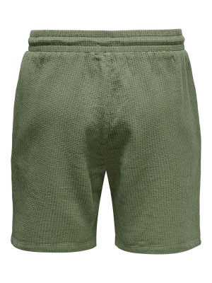 ONLY&SONS ONSBERTIL WAFFLE SHORTS Deep Lichen Green | Freewear ONSBERTIL WAFFLE SHORTS - www.freewear.nl - Freewear