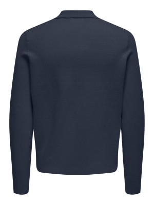 ONLY&SONS ONSCOOPER REG LS 12 HALF ZIP POLO N: Blue Nights | Freewear ONSCOOPER REG LS 12 HALF ZIP POLO N: - www.freewear.nl - Freewear
