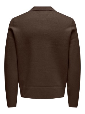 ONLY&SONS ONSCOOPER REG LS 12 HALF ZIP POLO N: Demitasse | Freewear ONSCOOPER REG LS 12 HALF ZIP POLO N: - www.freewear.nl - Freewear