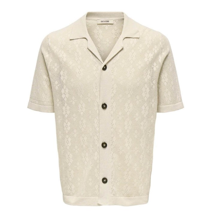 ONLY&SONS ONSKEN LIFE REG 12 SS SHIRT KNIT Moonstruck | Freewear ONSKEN LIFE REG 12 SS SHIRT KNIT - www.freewear.nl - Freewear