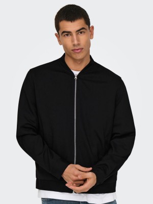ONLY&SONS ONSMARK BOMBER 0209 NOOS Black | Freewear ONSMARK BOMBER 0209 NOOS - www.freewear.nl - Freewear