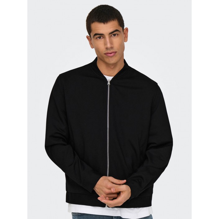 ONLY&SONS ONSMARK BOMBER 0209 NOOS Black | Freewear ONSMARK BOMBER 0209 NOOS - www.freewear.nl - Freewear