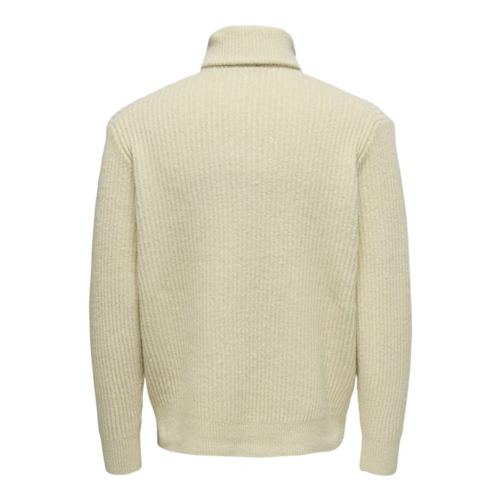ONLY&SONS ONSFRAME RLX LS 1/2 ZIP HIGH NECK K: Oatmeal | Freewear ONSFRAME RLX LS 1/2 ZIP HIGH NECK K: - www.freewear.nl - Freewear