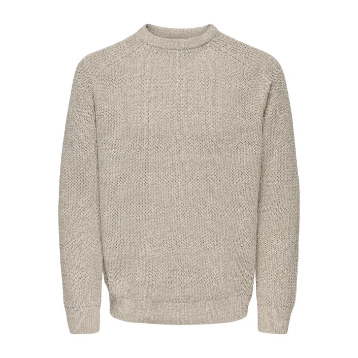 ONLY&SONS ONSJOIN RLX LS RAGLAN KNIT Silver Lining/EGRET | Freewear ONSJOIN RLX LS RAGLAN KNIT - www.freewear.nl - Freewear
